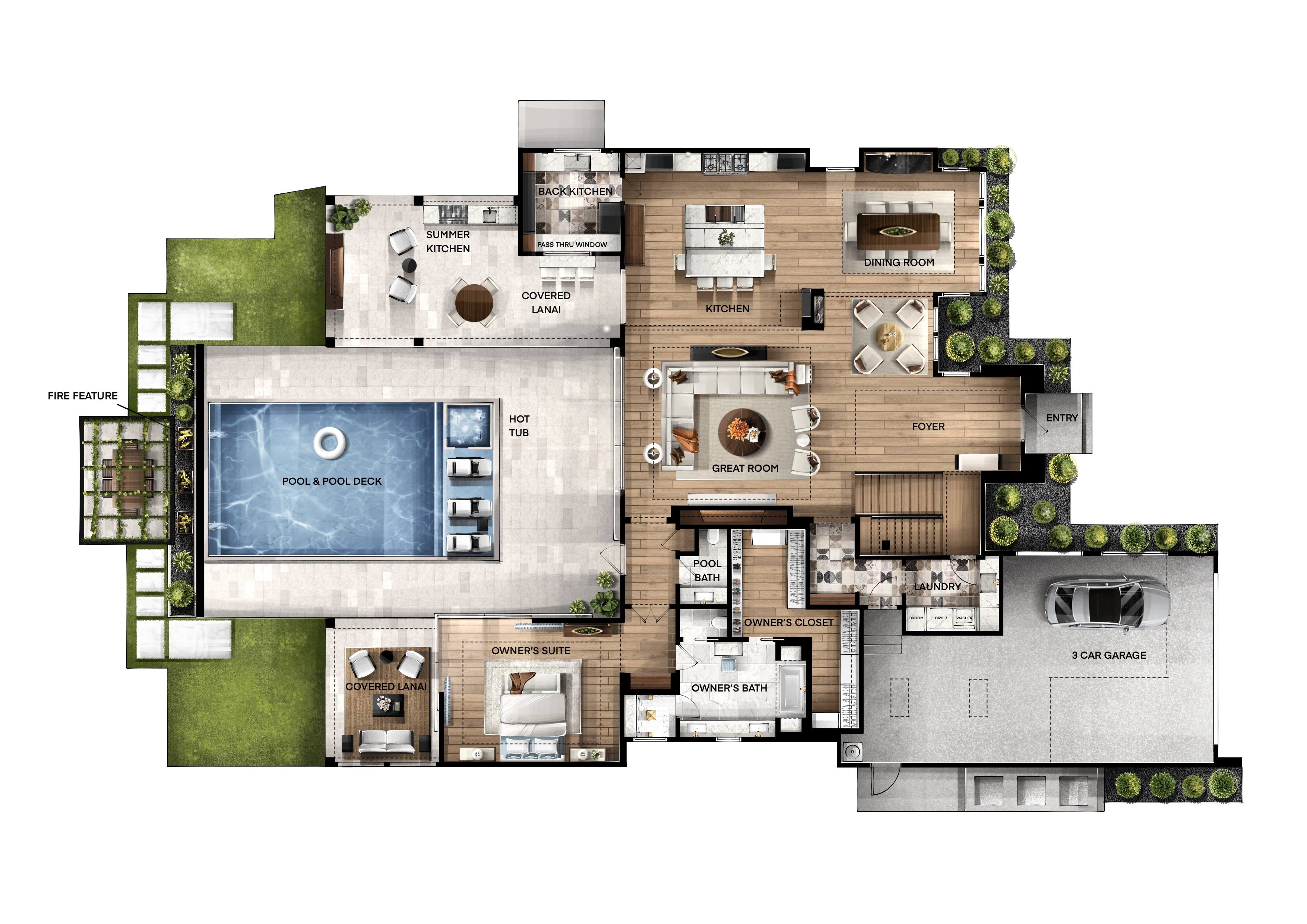 N New Braunfels Floorplan Ground Level