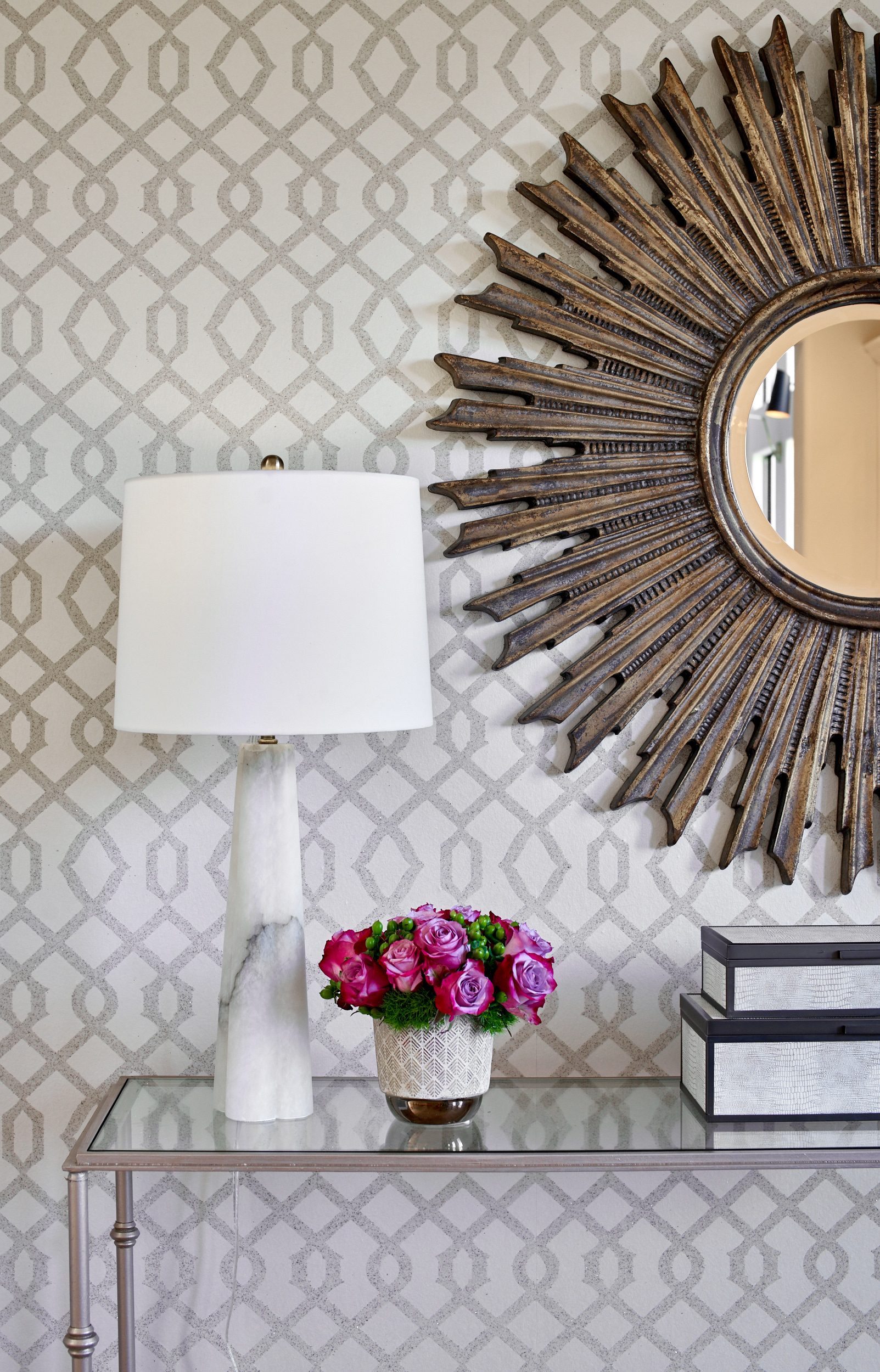 san antonio mirror and lamp
